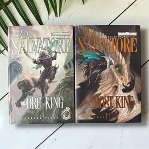 R.A. Salvatore The Orc King & The Ghost King Hardcover Lot Transitions Books